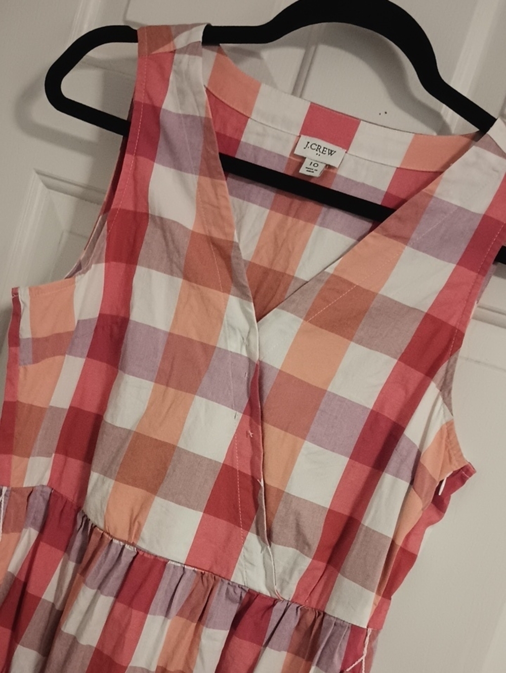 J.Crew Factory faux-wrap sleeveless mini dress - Picture 3 of 7